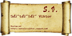 Sétáló Viktor névjegykártya